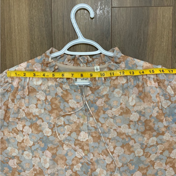 Wilfred Alexis blouse Floral Long Sleeve Blouse women’s XL summer dating blouse - Picture 5 of 16